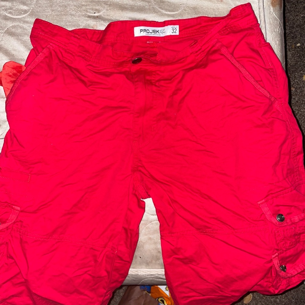 Red shorts new never wore them